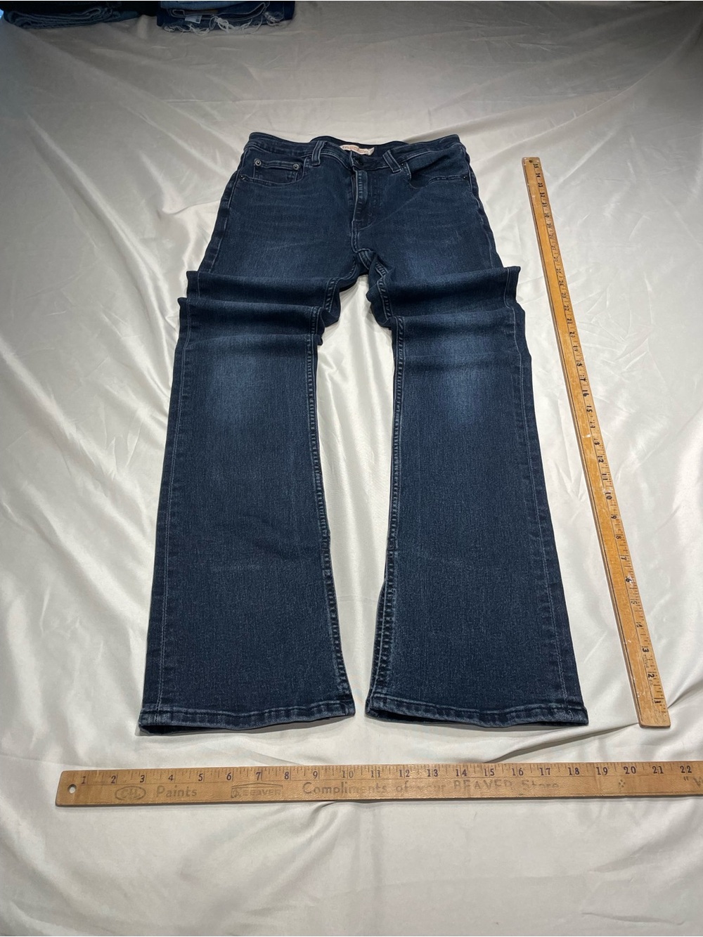 Levi’s Premium 725 High Rise Bootcut Jeans W29 L32 | Dark Wash Stretch Denim